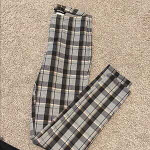 Express Gray and Black Plaid Dress Pants